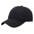 Klassische schwarze taktische Baseballkappe mit Klettfläche und verstärktem Schirm - Einheitsgröße / Schwarz