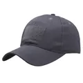 Taktische dunkelgraue Baseballkappe mit Klettfläche und Ripstop-Gewebe-Struktur - Einheitsgröße / Grau