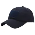 Taktische Baseballkappe in Dunkelblau aus strapazierfähigem Karostoff mit Klettfläche - Einheitsgröße / Marineblau