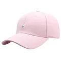 Casquette de baseball rose clair avec broderie marguerite et visière courbée de protection - Taille unique adulte (58 cm réglable) / Rose
