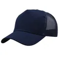 Gorra trucker clásica azul oscuro de 5 paneles con rejilla y visera curva deportiva - Grande / Azul marino