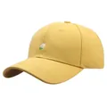 Casquette de baseball jaune avec broderie marguerite, chapeau de soleil en coton et visière - Taille unique adulte (58 cm réglable) / Jaune Gingembre
