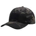 Taktische Tarnkappen-Baseballmütze mit Klettverschluss-Patch aus Ripstop-Gewebe - Einheitsgröße / Schwarz Camouflage