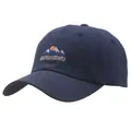 Berretto da baseball blu navy in cotone con ricamo montagna e scritta semplice - Taglia unica / Blu navy