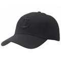 Casquette de marin noire classique avec broderie ancre et gouvernail en blanc - Taille unique adulte (58 cm réglable) / Noir (Broderie Noire)
