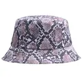 Cappello da pescatore reversibile con stampa pitonata realistica su tela di alta qualità - M / Snake Print