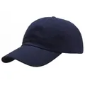 Klassische dunkelblaue Baumwoll-Baseballkappe mit verstärkter, genähter Krempe - Einheitsgröße / Marineblau
