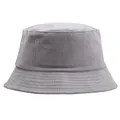 Hellgrauer Fischerhut aus Cord mit feiner Rippstruktur für winterlichen Modestil - M(56-58cm) / Grau