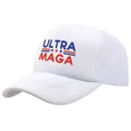 Weiße ULTRA MAGA Trucker Cap mit Mesh-Rückseite und grafischem Aufdruck - Weiß