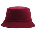 Winterlicher burgunderroter Cord-Anglerhut im minimalistischen Streetstyle-Design - M(56-58cm) / Burgunderrot