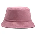 Rosa Anglerhut aus Cord für Damen mit breiter Krempe und warmer Wintertextur - M(56-58cm) / Rosa