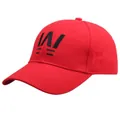 Berretto da baseball rosso Nankatsu con logo W ricamato in nero per cosplay e sport - Taglia unica per adulti (Regolabile) / Stile Ricamato Lettera W / Rosso (Lettera Nera W)