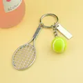 Mini Tennisschläger und Ball Schlüsselanhänger mit Metallanhänger für Sportfans - Tennis mit Anhänger