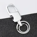 Porte-clés voiture en alliage de zinc avec décapsuleur et double anneaux de clés - Bottle Opener Waist Hook (GX-494)