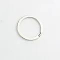 Anello portachiavi piatto in metallo argento con design diviso per portachiavi fai-da-te - Anello Piatto Argento