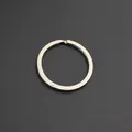 Sleek silver flat split ring keychain in polished stainless steel for DIY car keys - 32mm Flat Ring / Nickel