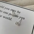 Eleganti orecchini a lobo in argento sterling S925 a forma di cuore traforato - Stile Cuore con Trama a Catena Vuota (E)