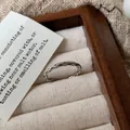 Bague vintage en argent sterling S925 avec texture tressée dans une boîte - Ouvert Réglable / Style Gravé à Écailles de Poisson