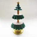 Three-tier Christmas tree snack bowl stand with green levels and golden star topper - Christmas Tree Shape