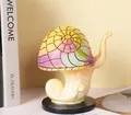 Colorful gradient snail sculpture on black base for creative home and desk decoration - Colorful Snail (WC002)