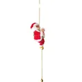 Electric climbing Santa Claus with gold bead chain and green gift bag toy - Electric Climbing Bead Chain