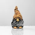 Garden gnome resin statue with textured orange hat and striped beard for yard decor - Pointed Hat Style / Orange