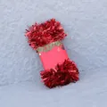 Ghirlanda natalizia metallica rossa lucida con confezione a tema festivo per decorazione - Stile da 5m / Rosso