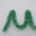 Fluffy green 2m tinsel garland for Christmas wedding and festive party decoration - Style E