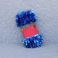 Blaue Metallic-Weihnachtsgirlande mit festlicher Kartonverpackung für Feiertage - 5 Meter / Blau