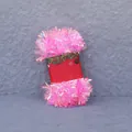 Vibrant pink tinsel garland with laser holographic texture for Christmas party decoration - Iridescent Pink (5845627940105)