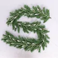 Frosted pine needle Christmas garland with white snow finish for festive indoor decor - Standard Frosted Garland