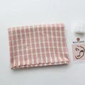 Pink and white houndstooth cashmere feel scarf with fringe tassels for winter warmth - 190cm / Pink Geometric Jacquard