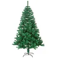 Close-up of the stable four-legged black metal stand for a green PVC Christmas tree - Standard Style (150cm)