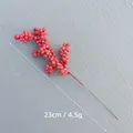 Ζωντανό τεχνητό κλαδί με κόκκινα μούρα 23cm για εορταστική διακόσμηση χριστουγεννιάτικου - Σύμπλεγμα κόκκινων καρπών