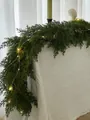 Guirnalda de pino artificial con luces LED cálidas para decoración de pared navideña - Estilo E (Con Luces)