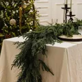 6ft Realistic Norfolk Pine Garland for festive Christmas mantel and table greenery decoration - 1.8m