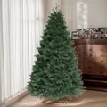 Detailansicht der dichten PE-Nadeln an einem realistischen grünen Weihnachtsbaum - 150cm / Dunkelgrün