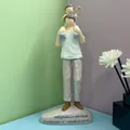 Figurine père et fils en résine sur socle avec texte espagnol pour la maison - Père Et Fille