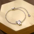 Bracciale in acciaio inossidabile argento con ciondolo a forma di alce per il Natale - Argento (XLY250)