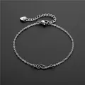 Bracelet élégant ailes d'ange en acier inoxydable avec chaîne ajustable pour femmes - Ailes (SL73)
