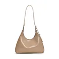 Borsa hobo minimalista color cammello con stampa NO FILTER e finitura in ecopelle - Beige