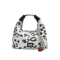 Borsa a tracolla con stampa leopardata bianca e nera e ciondolo a cuore rosso - Stampa Leopardata Bianco Nero (Stile 2 Senza Ciondolo)