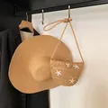 Set borsa e cappello in paglia con decorazioni a stella marina per vacanze al mare - Borsa Cachi E Cappello