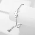 Bracciale minimalista in acciaio inossidabile da donna con ciondolo a cavallo sottile - Stile Unicorno d'Argento(XLY41)