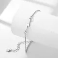 Minimalistische zilveren bliksemschicht hanger armband van gepolijst roestvrij staal - Bliksemschicht Stijl (XLY32)