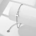 Roestvrijstalen kettingarmband met Eiffeltoren bedeltje en hartvormig label op standaard - Eiffeltoren Stijl (XLY35)