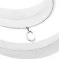 Collana minimalista con grande pendente a lettera C in acciaio inossidabile lucido - Lettera C
