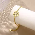 Dettaglio del bracciale football in acciaio inossidabile dorato con numero 12 - Calcio 12 (XLJ135)