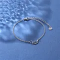 Detailed shot of stainless steel stethoscope heart bracelet with lobster clasp and extension - Stethoscope Style (XLY42 Steel)