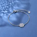 Detailed macro of stainless steel hollow rose bracelet with lobster clasp and extension chain - Rose Style (XLY46 Steel)